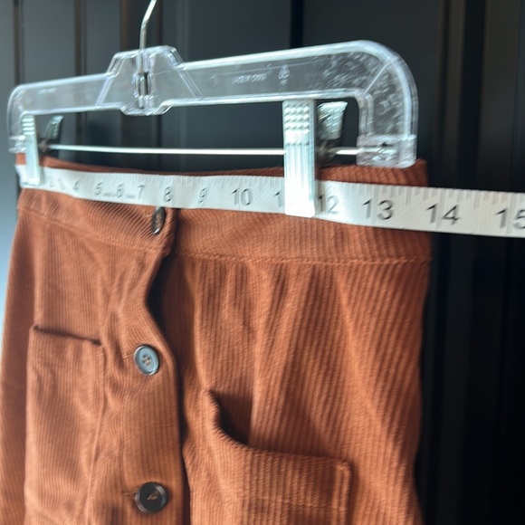 Terracotta Corduroy A Line Skirt - Picture 12 of 14